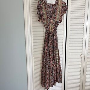 Floral Wrap Maxi Dress